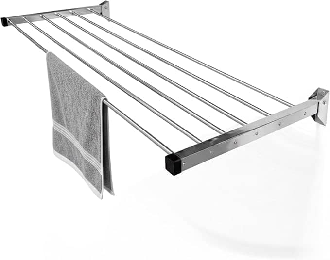 Wall mount foldable drying rack